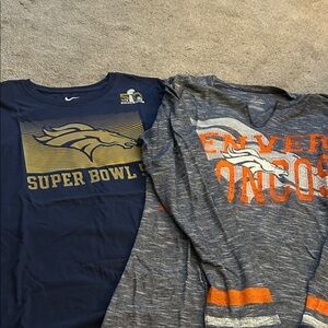 Majestic and Nike Denver Broncos Short and  Long Sleeve Tees - Navy and Gray
